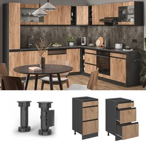 Meuble cuisine R-Line 39764 Anthracite - Imitation chêne truffier de sonoma