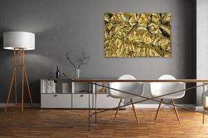 Metallbild Goldenes Versteck Gold - Metall - 120 x 82 x 5 cm