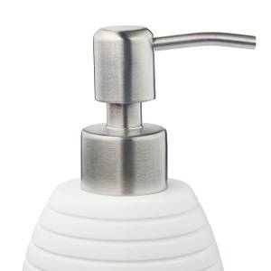 Porte-savon liquide avec pompe en inox Argenté - Blanc