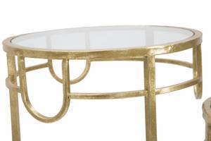 Couchtisch-Trio Gold - Metall - 33 x 70 x 33 cm