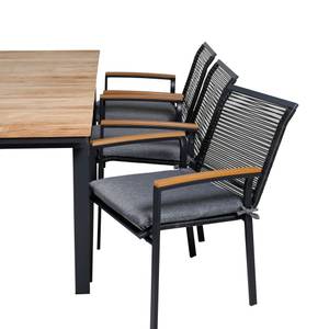 Gartenmöbel-Set Mexico Schwarz - Rattan - 90 x 74 x 160 cm