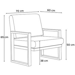 Sitzgruppe FRENA (4-tlg) Beige - Weiß