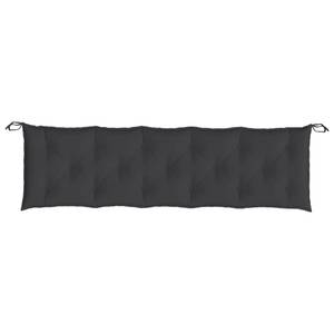 Coussin de banc de jardin Noir - Profondeur : 180 cm