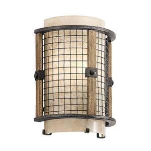 Lampe murale GRIDA Beige - Blanc - Métal - Pierre - 19 x 25 x 9 cm