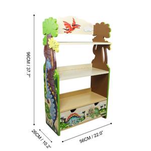 Kinder Bücherregal TD-0069A Massivholz - 26 x 96 x 56 cm