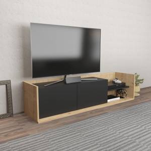 TV-Lowboard Krog Anthrazit - Eiche Antik Dekor