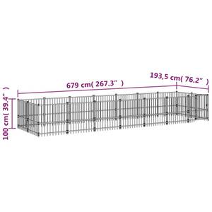 Hundezwinger 3124603 193 x 100 x 679 cm