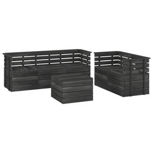 Garten-Lounge-Set Braun - Massivholz - Holzart/Dekor - 60 x 72 x 60 cm