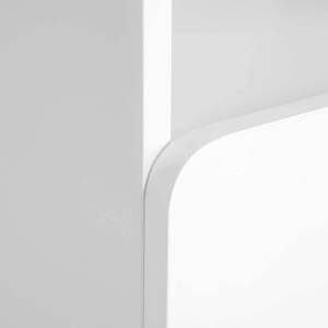 Nachttisch Jane Weiß - Holzwerkstoff - Massivholz - 40 x 50 x 34 cm