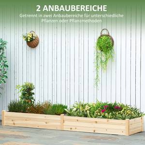 Blumenkasten 845-583 Braun - Holzwerkstoff - 62 x 27 x 244 cm