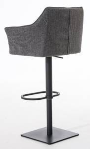 Tabouret de bar Damaso Lot de 2 Gris minéral - Noir