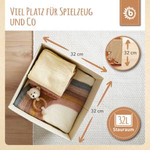 Aufbewahrungsbox Reh Beige - Textil - 33 x 33 x 33 cm