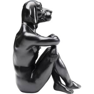 Deko Figur Gangster Dog Schwarz - Kunststoff - Stein - 26 x 33 x 17 cm