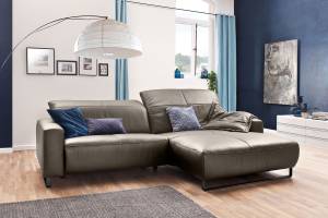 Ecksofa YORK Schwarz - Tiefe: 180 cm