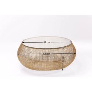 Table basse Cesta Verre - 105 x 47 x 105 cm