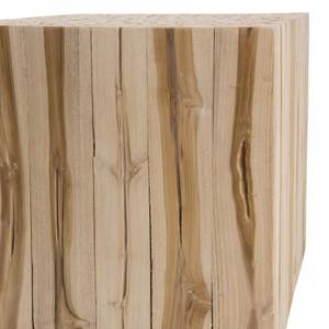 Quadratisches Sofaende Beige - Massivholz - 45 x 45 x 45 cm