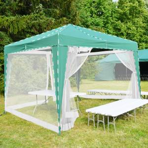 Moustiquaire pergola blanche 3 x 3 m Blanc - Matière plastique - 1200 x 200 x 1 cm