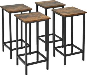 4er Set Barhocker Braun - Holzwerkstoff - 30 x 72 x 30 cm