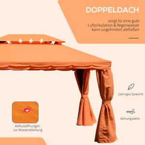 Gartenpavillon 01-0870 Orange - Metall - 290 x 270 x 390 cm