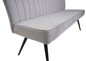 Esszimmer-Set K16 (3-teilig) Grau - Metall - Textil - 160 x 90 x 64 cm