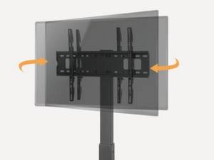 TV-Standfuß LUMLDT03-17FLN Schwarz - Metall - 66 x 138 x 40 cm