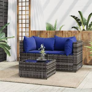 Garten-Lounge-Set 3029629-5 (3-teilig) Blau - Grau