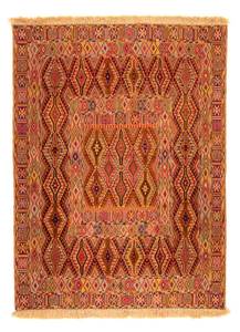 Kelim Afghan - 168x132cm Naturfaser - 132 x 1 x 168 cm