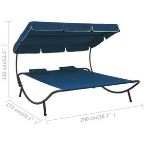 Chaise longue 3005034 Bleu