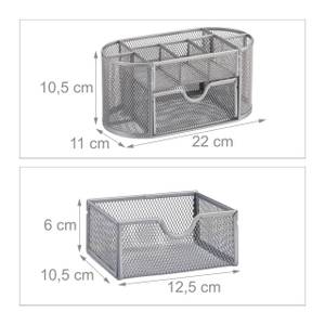 Schreibtischorganizer mit Stifthaltern Silber