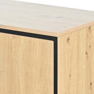 Sideboard Helios Ⅱ Braun - Holzwerkstoff - Glas - Metall - 40 x 85 x 160 cm