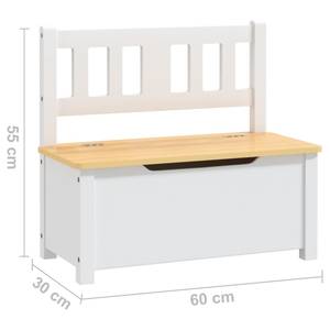 Banc de rangement pour enfants Marron - Bois manufacturé - 55 x 30 x 60 cm