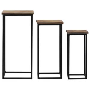 Beistelltische 3er Set D557 Braun - Holzwerkstoff - 35 x 72 x 35 cm