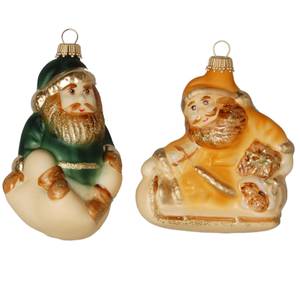 Countryfarben 10cm Weihnachtsmann-Set Glas - 3 x 8 x 5 cm