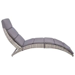 Sonnenliege 44133 Grau - Kunststoff - Polyrattan - 159 x 76 x 57 cm