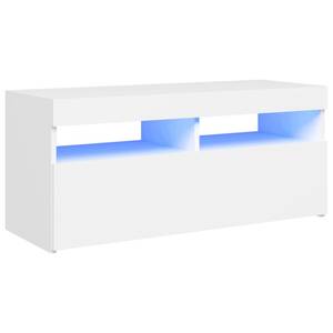 TV-Schrank mit LED-Leuchten D185 Weiß
