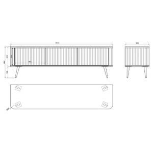 TV-Lowboard OVARLO Silber