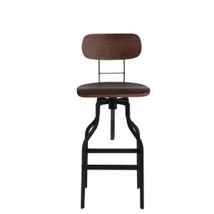 Tabouret de bar Retro Marron - Métal - 36 x 115 x 36 cm