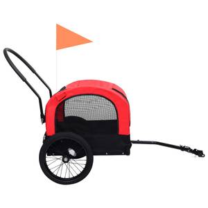 Chien de remorque de vélo 3003257 Noir - Rouge