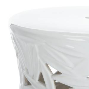 Gartenhocker OLENA Weiß - Keramik - 35 x 45 x 35 cm