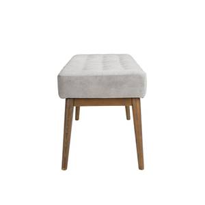 Hocker aus dunkelgrauem Stoff Grau - Textil - 100 x 45 x 40 cm