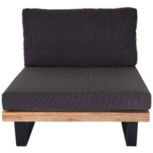 Lounge-Sessel H54 Schwarz - Braun - Grau