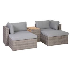 Lounge Olea (5 teilig) Grau - Polyrattan - 93 x 65 x 71 cm