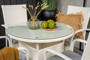 Gartenmöbel-Set Volta (5-teilig) Weiß - Rattan - 90 x 74 x 90 cm