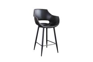 Tabouret de bar ZAJA en similicuir 76cm Noir