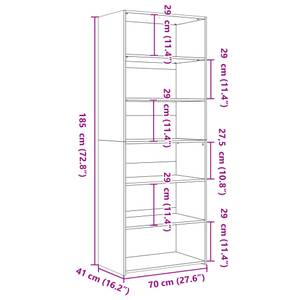 Highboard DE4693 Braun - Holzwerkstoff - 41 x 185 x 70 cm