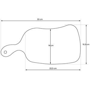 Schneidebretter LIVO Buche Dekor - Braun - 21 x 49 cm - Anzahl Teile im Set: 3