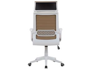 Chaise de bureau LEADER Marron - Blanc - Textile