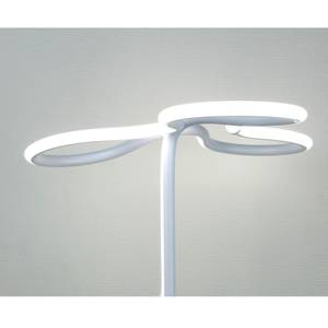 Lampadaire LED angulaire - CLOVER Gris - Matière plastique - 25 x 166 x 25 cm