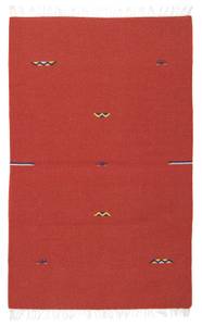 Kelim Modern - 180x120cm Rot - Naturfaser - 120 x 1 x 180 cm