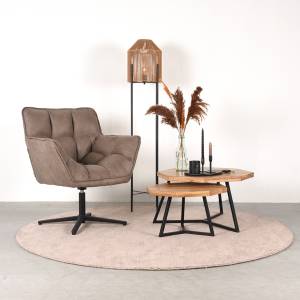 Couchtisch Figure Braun - Massivholz - 70 x 40 x 70 cm